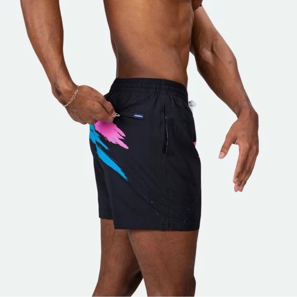 Chubbies Swim Trunks in Living Color 90’s Retro Pull On Men’s Small 7” Inseam - Picture 2 of 9